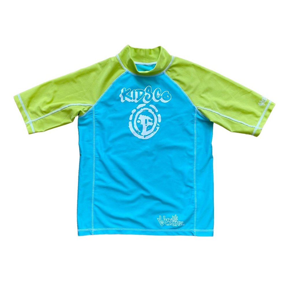 Turquoise Green Rashguard Swim Top - Child Sizes 6, 12 - UV Skinz Swimwear